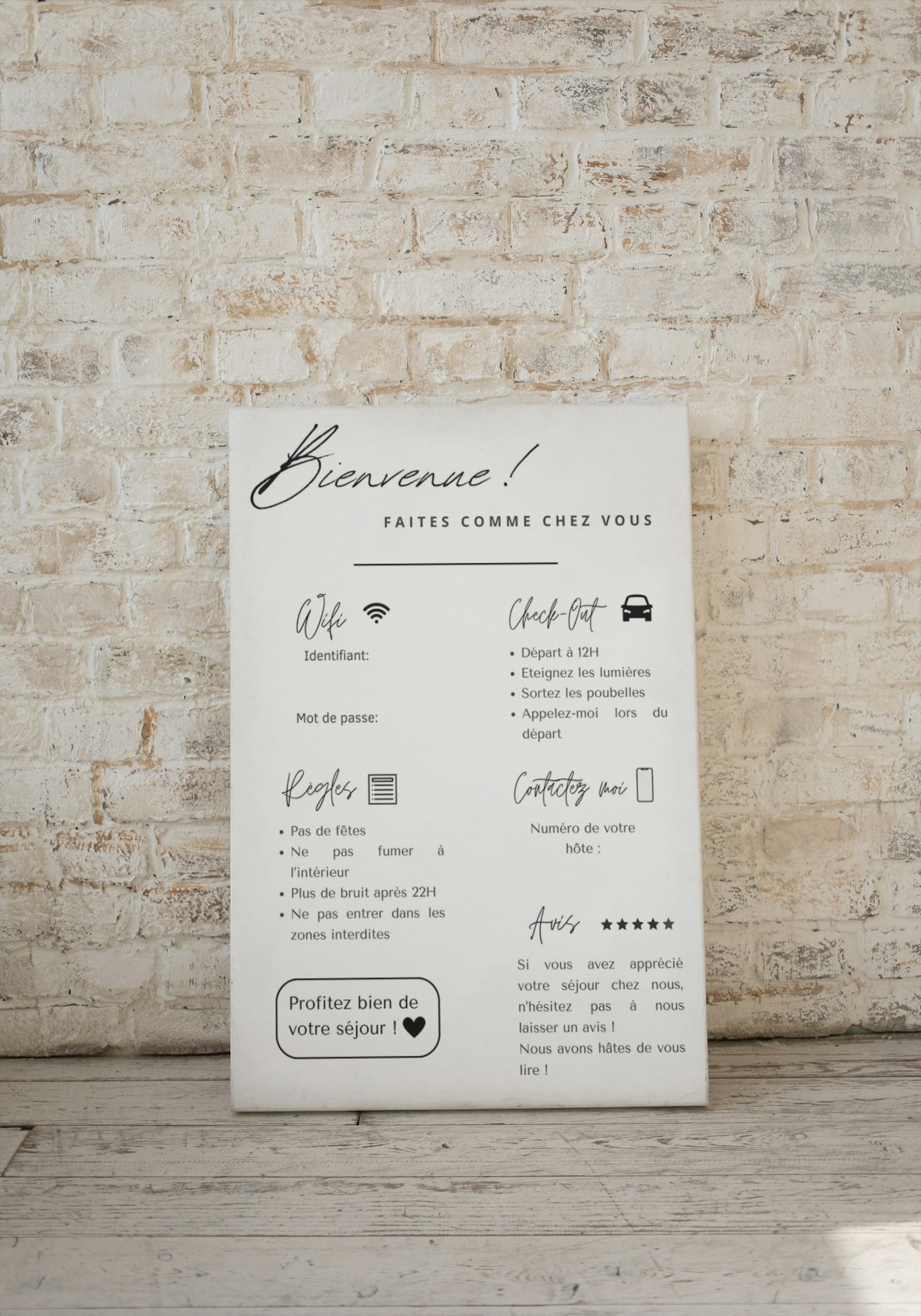 Poster de Bienvenue Imprimable